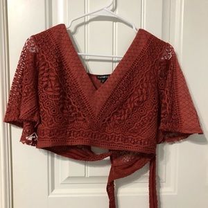 Womens Modern Wrap Crop Top 🎀